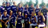 Lemoore's varsity girls' softball team moments after finishing second in the Tulare Softball Classic.